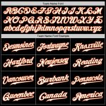 Personalized Baseball Jersey Black White Orange for Adults - Size 6 Personalized Black White-Orange Baseball Jersey 6