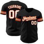 Personalized Black and Orange Baseball Jersey for Men and Women 67 Personalized Black White-Orange Baseball Jersey 67