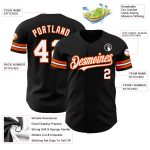 Personalized Black and Orange Baseball Jersey for Men and Women 67 Personalized Black White-Orange Baseball Jersey 67