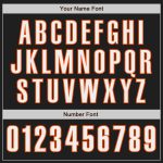 Personalized Black and Orange Baseball Jersey for Kids, Custom Name & Number 68 Personalized Black White-Orange Baseball