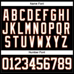 Personalized Hockey Jersey with Custom Name & Number | Black White-Orange Lace Neck Team Apparel Personalized Black White-Orange
