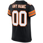 Custom Black White-Orange Mesh Authentic Football Jersey with Personalized Name and Number - Team Spirit Gear Personalized