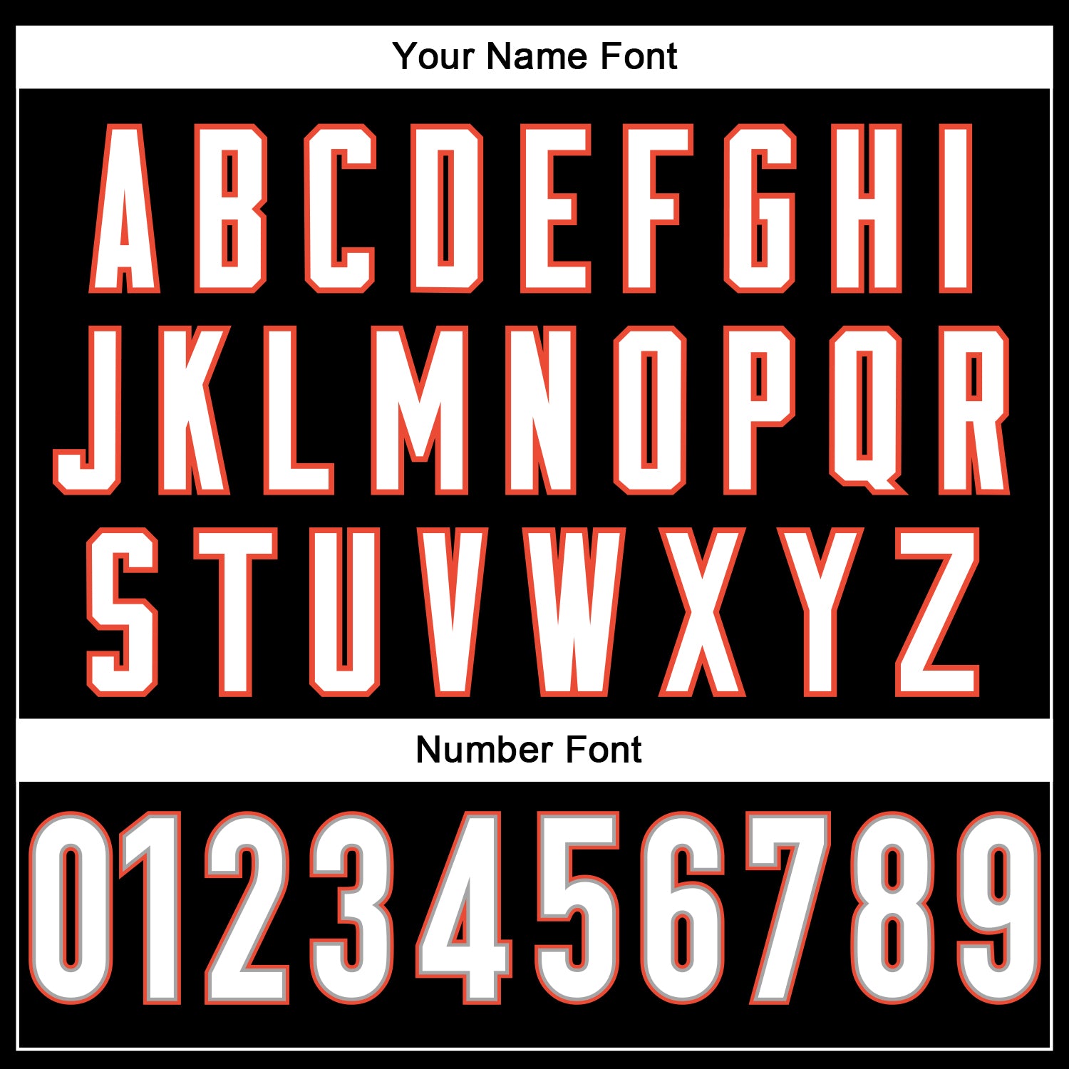 Personalized Black White-Orange Mesh Authentic Throwback Football Jersey Team Custom Name and Number Custom Black White-Orange Mesh Football Jersey with Personalized Name and Number - Authentic Throwback Team Jersey Personalized - Image 6