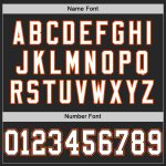 Personalized Black White Orange Mesh Football Jersey - Authentic Throwback Style Personalized Black White-Orange Mesh Authentic