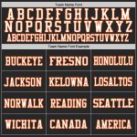 Personalized Throwback Football Jersey Black White Orange Mesh 2 Personalized Black White-Orange Mesh Throwback Football