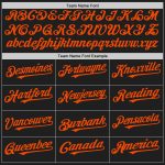 Custom Name Number Authentic Pinstripe Baseball Jersey Black White Orange Split Fashion Team Personalized Black White-Orange