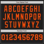 Custom Name Number Authentic Pinstripe Baseball Jersey Black White Orange Split Fashion Team Personalized Black White-Orange