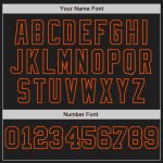 Personalized Black White Orange Pinstripe Baseball Jersey - Authentic Fashion Style Personalized Black White-Orange Pinstripe