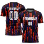 Personalized Black Orange White Soccer Jersey Uniform - Custom Sublimation Design Personalized Black White-Orange Sublimation