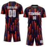Custom Personalized Soccer Jersey with Name and Number - Black White-Orange Sublimation Team Uniform Personalized Black White-Orange