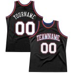 Personalized Throwback Basketball Jersey Black White Orange 2 - Custom Player Name & Number Personalized Black White-Orange