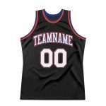 Personalized Throwback Basketball Jersey Black White Orange 2 - Custom Player Name & Number Personalized Black White-Orange