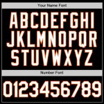Custom Name Number Unisex Softball Jersey - Personalized Black White Orange Two-Button Design Personalized Black White-Orange
