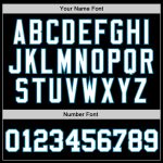 Personalized Black White Panther Baseball Jersey - Custom Blue Design Personalized Black White-Panther Blue Baseball Jersey