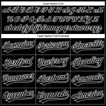 Custom Team Name and Number Black White Performance Golf Polo Shirt - Personalized Vapor Design Personalized Black White