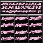 Personalized Baseball Jersey in Black, White, and Pink - Stylish Arm Shapes Design Personalized Black White-Pink 3 Colors
