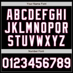 Personalized Baseball Jersey in Black, White, and Pink - Stylish Arm Shapes Design Personalized Black White-Pink 3 Colors