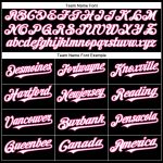 Customizable Authentic Black White-Pink Baseball Jersey with Name and Number - Personalized Team Gear Personalized Black