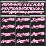 Custom Name Number Baseball Jersey - Personalized Black White Pink Authentic Raglan Sleeves Team Gear Personalized Black