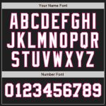 Custom Two Tone Baseball Jersey - Personalized Black White-Pink Team Jersey with Name and Number Personalized Black White-Pink