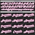 Custom Two Tone Baseball Jersey - Personalized Black White-Pink Team Jersey with Name and Number Personalized Black White-Pink