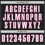 Personalized Baseball Jersey Black White Pink - Custom Sports Apparel 2 Personalized Black White-Pink Baseball Jersey 2