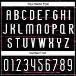 Custom Name Number Volleyball Jersey - Personalized Black White Pink Bright Lines Team Uniform Personalized Black White-Pink