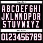 Personalized Hockey Jersey with Black White-Pink Lace Neck Design Personalized Black White-Pink Hockey Lace Neck Jersey