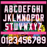 Custom Name and Number Basketball Jersey - Tropical Beach Hawaii Palm Trees 3D Pattern Black White Pink Light Blue Personalized