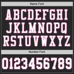 Custom Name Number Personalized Football Jersey Black White Pink Mesh Authentic Personalized Black White-Pink Mesh Authentic