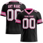 Personalized Football Jersey Black White Pink Mesh for Men and Women 3 Personalized Black White-Pink Mesh Football Jersey