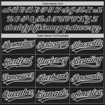 Custom Name and Number Black-Gray Pinstripe Authentic Baseball Jersey Personalized Black White Pinstripe Black-Gray Authentic