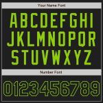 Personalized Black White Pinstripe Baseball Jersey with Neon Green Accents Personalized Black White Pinstripe Black-Neon