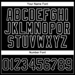 Custom Team Name and Number Personalized Black White Pinstripe Baseball Jersey Personalized Black White Pinstripe Black-White