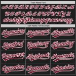 Custom Name and Number Personalized Black and White Pinstripe Baseball Jersey - Authentic Team Apparel Personalized Black