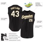 Custom Team Name Number Personalized Black White Pinstripe Gray Sleeveless Baseball Jersey Personalized Black White Pinstripe
