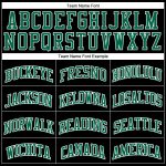 Personalized Black White Pinstripe Basketball Jersey in Kelly Green and White - Authentic Style Personalized Black White