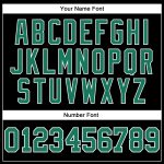 Personalized Custom Name and Number Basketball Jersey - Black White Pinstripe Kelly Green-White Authentic Design Personalized