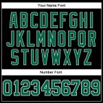 Personalized Black White Pinstripe Basketball Jersey in Kelly Green and White - Authentic Style Personalized Black White