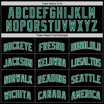 Personalized Basketball Jersey - Black White Pinstripe with Kelly Green and White accents Personalized Black White Pinstripe