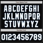 Personalized Varsity Letterman Jacket Black White Pinstripe Light Blue Full-Snap Personalized Black White Pinstripe Light