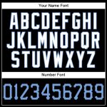 Customizable Basketball Jersey with Team Name & Number, Black White Pinstripe Design, Light Blue-White, Authentic Personalized