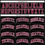 Custom Basketball Jersey with Personalized Name and Number, Black White Pinstripe Maroon-White Design Personalized Black