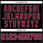 Custom Basketball Jersey with Personalized Name and Number, Black White Pinstripe Maroon-White Design Personalized Black