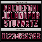 Personalized Maroon White Black Pinstripe Baseball Jersey for Men and Women Personalized Black White Pinstripe Maroon-White