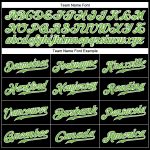Custom Pinstripe Baseball Jersey with Neon Green and White - Personalized Team Name & Number Personalized Black White Pinstripe