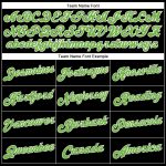 Custom Neon Green-White Basketball Jersey with Personalized Name & Number - Black White Pinstripe Authentic Team Gear Personalized