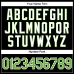 Personalized Black White Pinstripe Baseball Jersey with Neon Green Accent Personalized Black White Pinstripe Neon Green-White