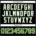 Pinstripe Basketball Jersey Personalized Black White Neon Green-White Design Personalized Black White Pinstripe Neon Green-White