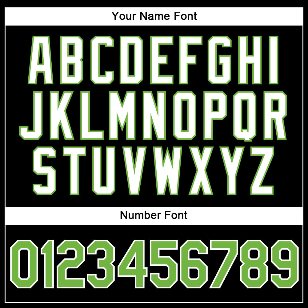 Pinstripe Basketball Jersey Personalized Black White Neon Green-White Design Personalized Black White Pinstripe Neon Green-White - Image 4